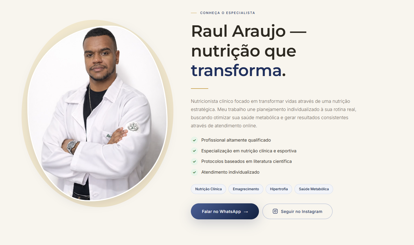 Dr. Raul Araújo — Nutricionista